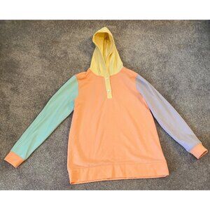 Lands End Colorblock Hooded Sweatshirt Lands Serious Sweats Patel Small